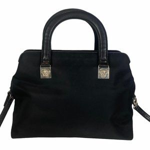Versace Black Vintage Medusa Hand Bag